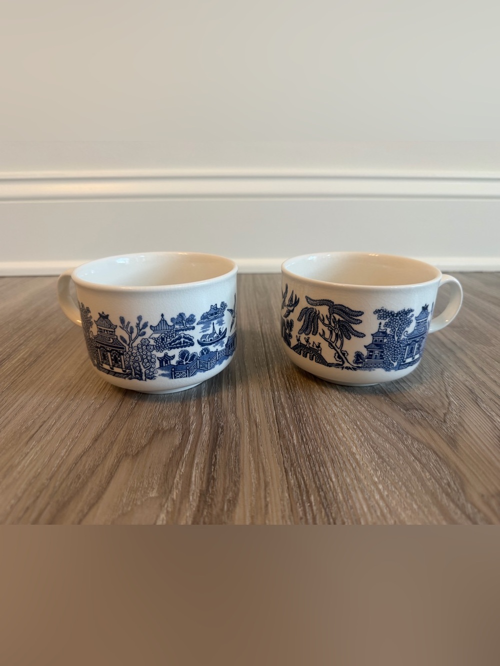 Willow Blue (Georgian Shape) collection by Churchill, Pair of Breakfast Cups